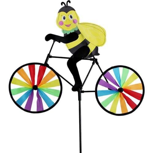 Bicycle Windmill Outdoor Lawn Garden Stake Pinwheel Decorative Animal Windmill Motorcycle Windmill Garden Decoration