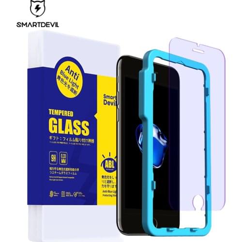 SmartDevil Anti-Blue Light Screen Protector for iphone 6 6s 7 8 Plus Tempered Glass 2.5D 9H Mobile Phone Film Protective Cover