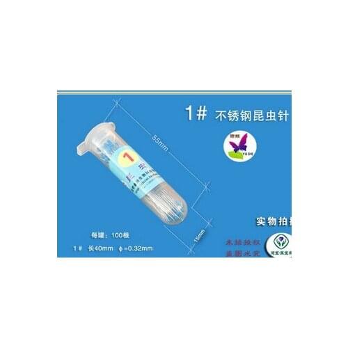 #1 40x0.32 mm Insect pin mounted specimens needle waxed paper SPECIMEN pin Sample clip positioning fixed mounting pins