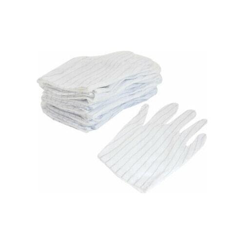 10Pairs Stripe Print Nonslip Dotted Palm Anti Static ESD Safe Working Gloves