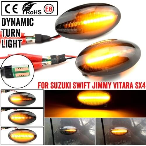 2X LED Car Dynamic Side Marker A Pair For Suzuki Swift Jimmy Vitara SX4 Alto Turn Signal Light Flowing Water Light Blinker Light