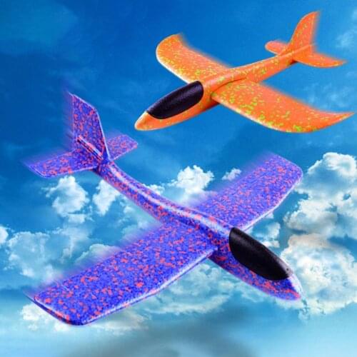 48cm Big Hand Throw Airplane Flying Foam Glider Plane Inertia Aircraft Toy Hand Launch Mini Airplane Outdoor Toys for Children