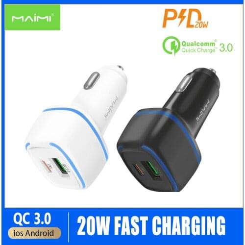 20W Car USB QC3.0 Phone Charger PD3.0 Car-Charger for Xiaomi Samsung For iPhone 12 11 Pro 7 8 Plus Mobile Phone Adapter Charge