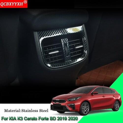 Car Styling Car Rear Air Conditioning Outlet Sequins Stickers Automobiles Car Accessories For Kia K3 Cerato Forte BD 2019 2020