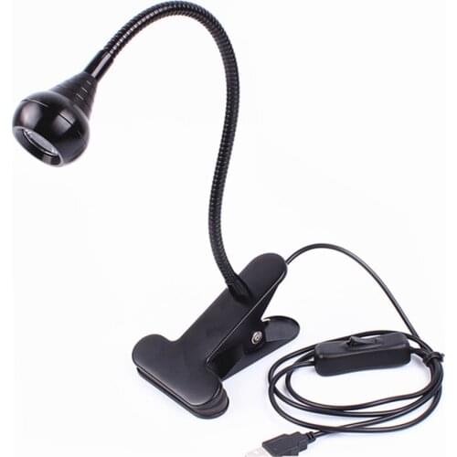 3W UV LED Black Light Fixtures with Gooseneck and Clamp for UV Gel Nail and Ultraviolet Curing, Portable Ultra Violet Blacklight