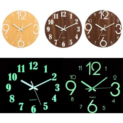 Digital Number Wall Clock DIY 3D Silent Clock Glow Dark Acrylic Luminous Hanging Clock Acrylic Brief Quiet DIY Wall Clock Modern