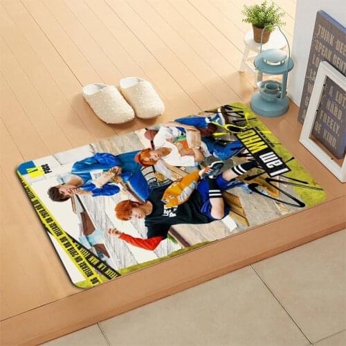 Nice Stray Kids KPOP Doormat Outdoor Floor Mat Home Creative Mat Super Soft Absorbent Bathroom Door Entrance Mat 40X60cm,50x80cm
