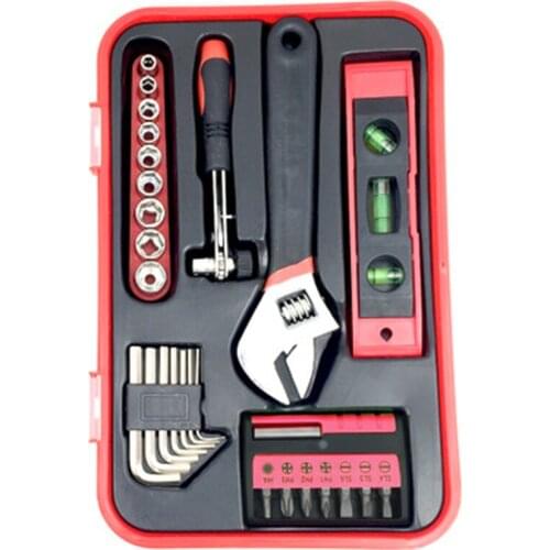 Home Combination Set Adjustable Level Wrench Socket Manual Screwdriver Transparent Boxed Slotted Phillips Screwdriver Tools