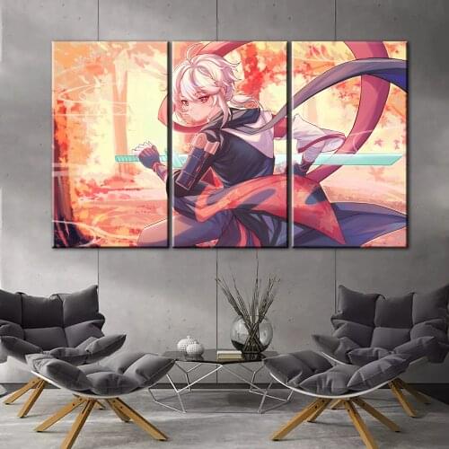 Genshin impact Game poster home decor hd painting Wind Warrior Kazuha wall painting poster anime Study Bedroom Bar Cafe Wall