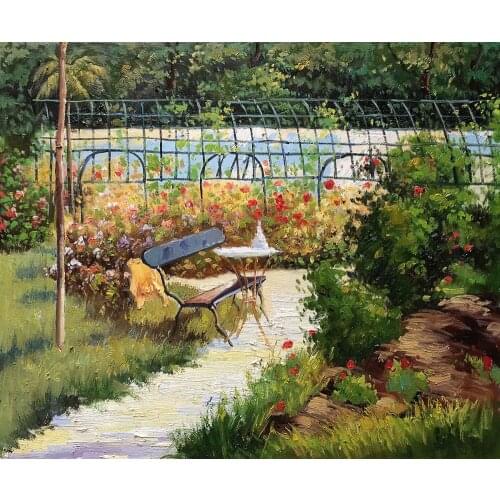 Museum Quality Gallery Art The Bench by Edouard Manet Oil Painting Wall Decoration Beautiful Garden Painting Handpainted