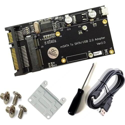 Raiser Card mSATA SSD to USB SATA Adapter mSATA SSD to 2.5" SATA Driver Board Converter Card for Mini SATA SSD For Windows10/8/7