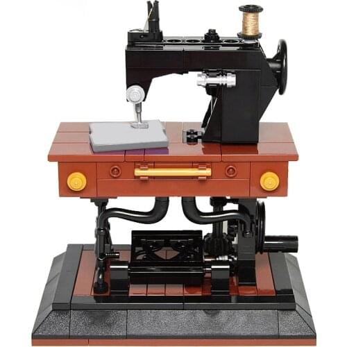 City Street View Classic Creative MOC 41609 Sewing Machine Spelling DIY Building Blocks Brick Compatible with Toy Set Accessory