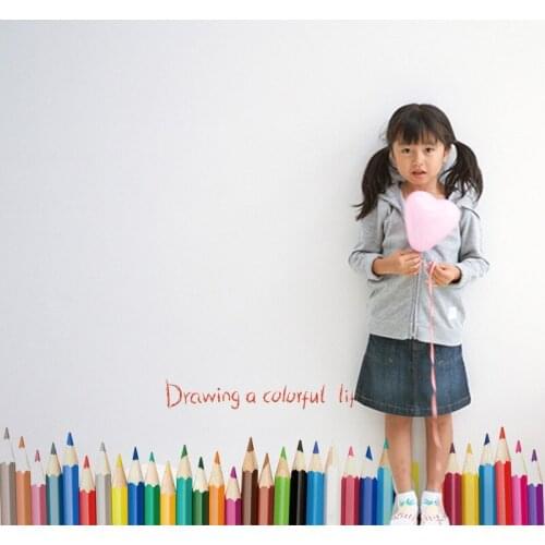 Draw a colorful life wall stickers for kids rooms Colorful pen Bedroom Living Room wall decal poster nursery room decoration