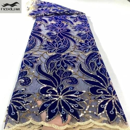 Madison Sequin Velvet Tulle Lace Fabric African Fabrics High Quality Nigeria 2021 Nigeria Embroidery Good Price New Design
