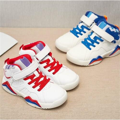Fashion Boys Children Basketball Shoes 2021 Autumn And Winter New Girls Sports Shoes Soft Soled Shoes Kids Trendy Shoes XZ118