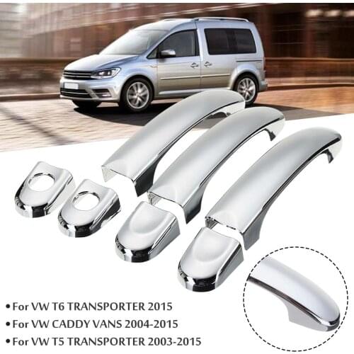 For VW Transporter T5 Caddy 2001-2013 8x/7x/6x Car Auto Chrome Stainless Steel Door Handle Cover Trim Set
