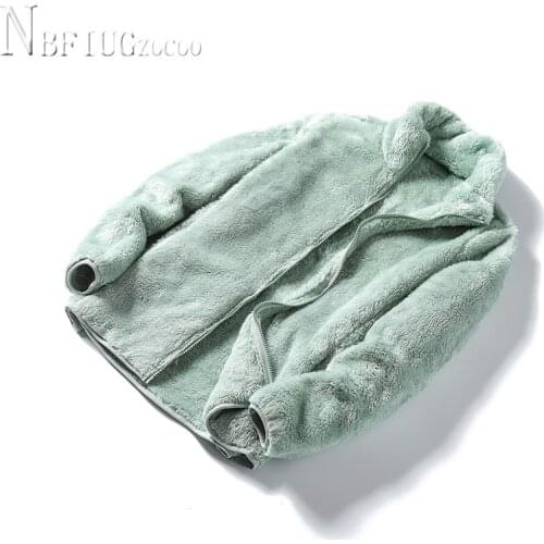 Autumn And Winter New Solid Color Womens Fluff Coat Furry Warm Streetwear Hot Jacket