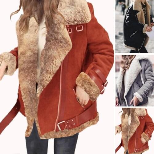 Winter Fur Coat Women Slim Cotton Warm Thick Faux Fur Coat Women Casual Suede Lamb futro Woman Parka Outerwear Teddy Coats шуба