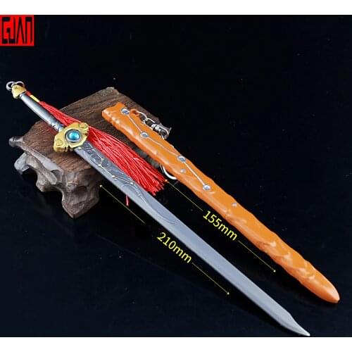 Shuojie Peripheral Toys Yao Li Xiaoyao With Sheath Knife Alloy Model Weapon Metal Weapon Without Cutting Edge 22cm Metal Toys