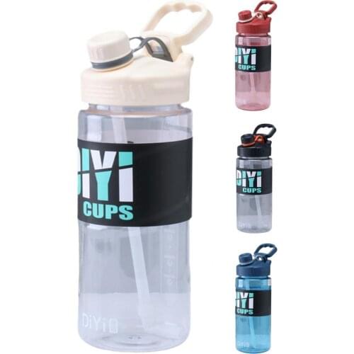 Outdoor Travel Plastic Sports Water Bottle Cup Creative Portable Leak-proof Student Kids Bottle for Water Logo Space Cup