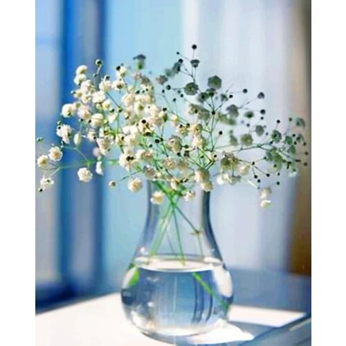 《Transparent vase》 picture painting by numbers home decor birthday present quadros decorativos