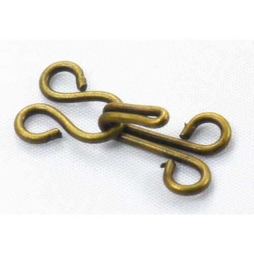 20pieces Craft Antique Bronze Metal Waist Extender Hooks & Eyes Clasps Sewing On Garment Button for Clothes Hooks 25mm NK124