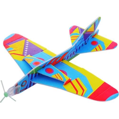 DIY Fly Back Hand Throw Aircraft Flying Glider Toy Planes Airplane Made Of Foam Plast Party Bag Fillers Children Kids Toys Game