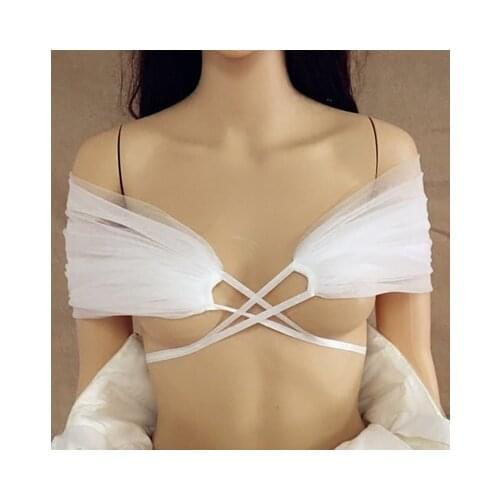 Detachable off shoulder tulle straps bridal drsses tulle straps DIY straps