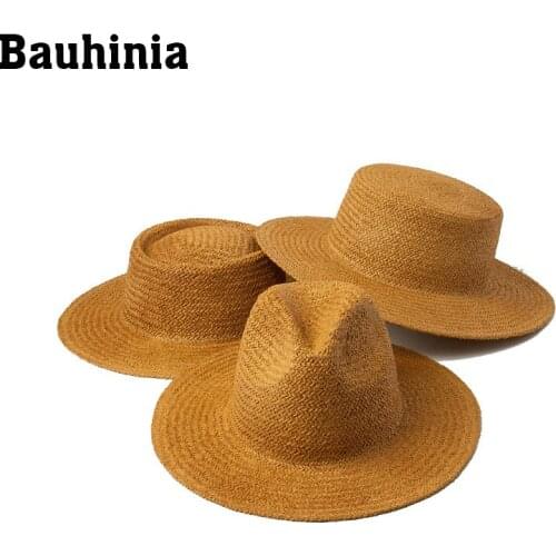 Bauhinia Summer Sun Hats For man Panama Hat straw beach hat fashion sun Peotection travel cap