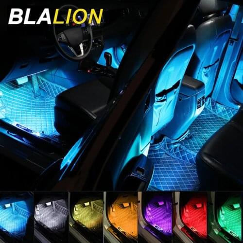 LED Car Foot Light Ambient Lamp With USB Wireless APP Remote Sound Control Multiple Modes Automotive Interior Decorative Lights