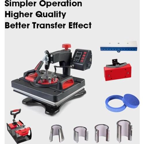 Heat Press Machine Thermal Transfer Device 1-999s Timing Adjustable Temperature Adjustment Switchable Printing Heating Machine