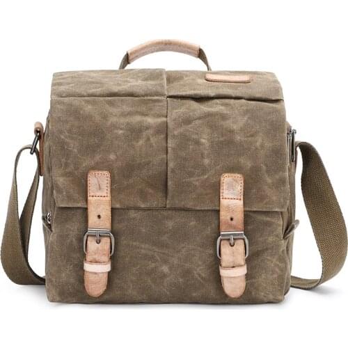 Vintage Retro Camera Bag Shockproof Waterproof Batik Canvas Shoulder Bag Travel Casual Messenger Bag Case for Nikon Sony Canon