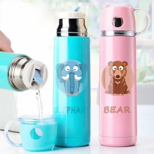 High-grade 304 stainless steel 500 ML large-capacity push-type childrens adult cup mug
