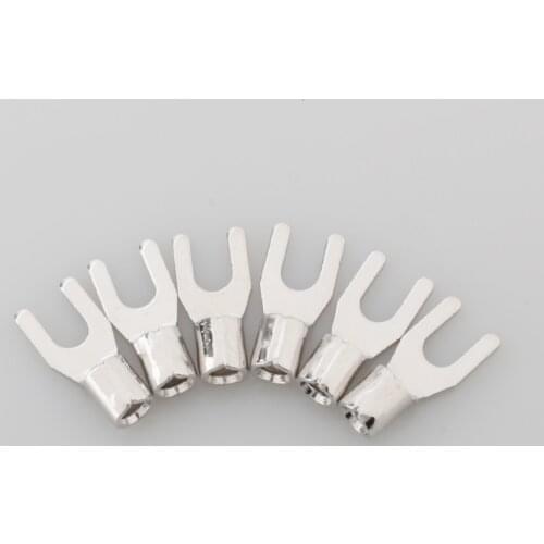 VIBORG VP201 Pure Copper Rhodium plated High-end Power Connector for Y Lug terminal 6pcs/set