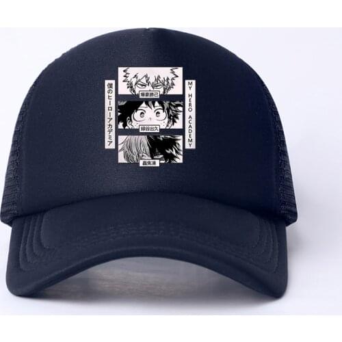 Japanese New Anime My Hero Academia Baseball Cap Mens Womens Hip-hop Dad Mesh Hat Trucker Hat Summer Fashion Cap Dad Hat