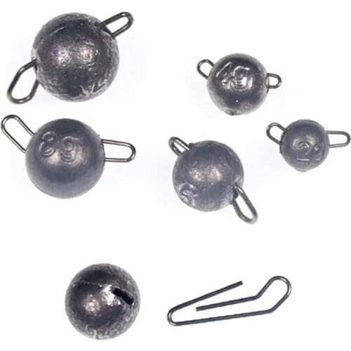 10pcs 2g 4g 6g 8g 12g Round Shape Jig Head Lead Deep Water Bullet For Worm Hook Soft Lure Baits Texas Rigs Fishing Accessories