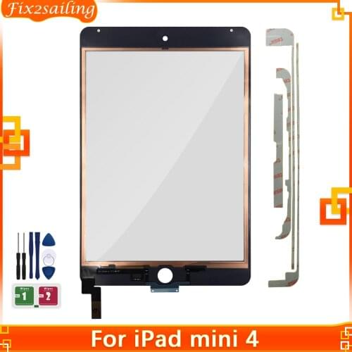 100% Tested For iPad Mini 4 Touch Screen Panel Assembly Replacement For iPad mini 4 A1538 A1550 Tablet Outer Glass Touch Panel
