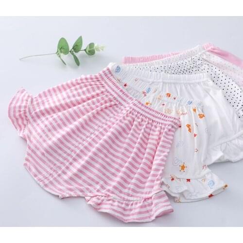 2pieces Girls Underwear Panties Cotton New style Childrens four seasons underwear For GIRLS Pleated lace