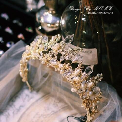 2018 New Baroque Headdress Princess Crown Mori Super Fairy Headdress