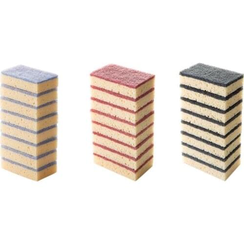 5Pack Natural Plant Based Scrub Sponge Pad Palm Fiber Dishwashing Kitchen Scrubber Non Scratch Compostable 2-Sided Sponges