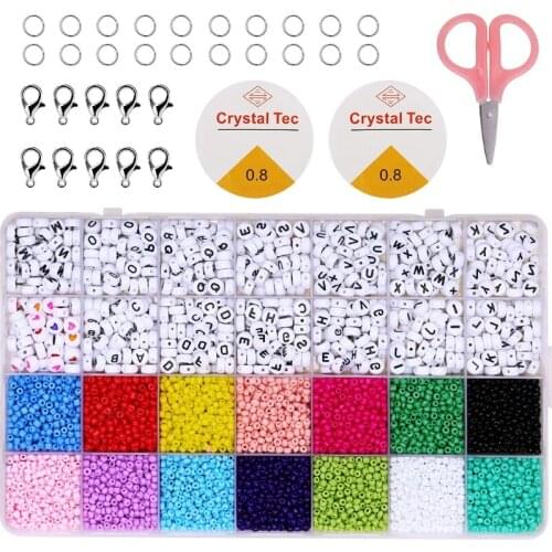 A-Z Acrylic Letter Alphabet Beads Kit DIY Bracelet Art Jewellery Making Accessories Material Charms for Necklace Earring
