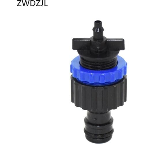 Garden 1/4"irrigation connector to 5/8" barbed 1/4" Hose adapter 4/7 garden hose quick connector 2pcs