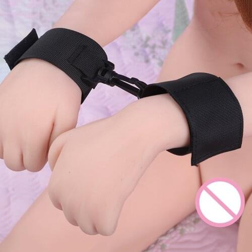 BDSM Bondage Sex Erotic Accessories Nylon Material Handcuffs Bundle Bracelet Ankle Cuffs Sex Toys for Women Exotic Accessories