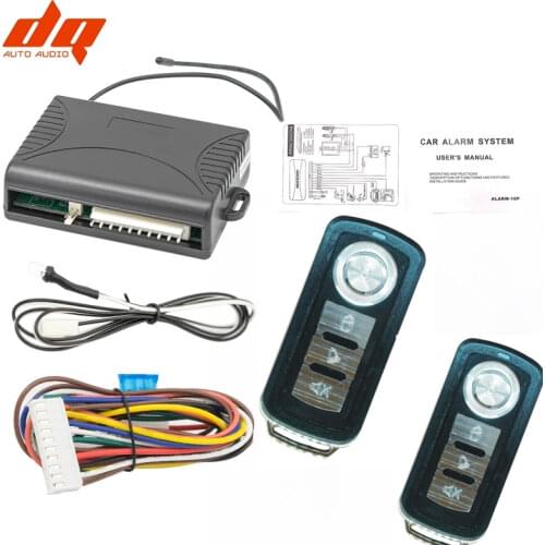 12V Universal 10P Plug Car Anti-theft Alarm Remote Control Control Kit Vibration Double Flash Lock Automotive Electronic Parts