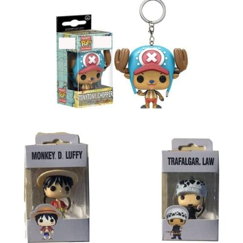 FUNKO FUNKO One Piece Tonytony Chopper Keychains Japanese Cartoon Anime Doctor Action Figures Toys POP