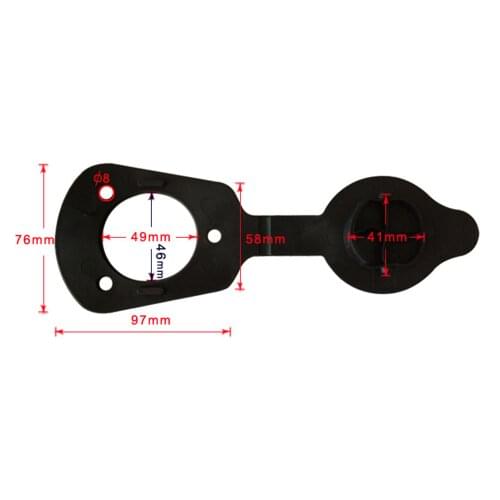 Black Color CAP And GASKETS For Flush Mount fishing Rod Rack Holders