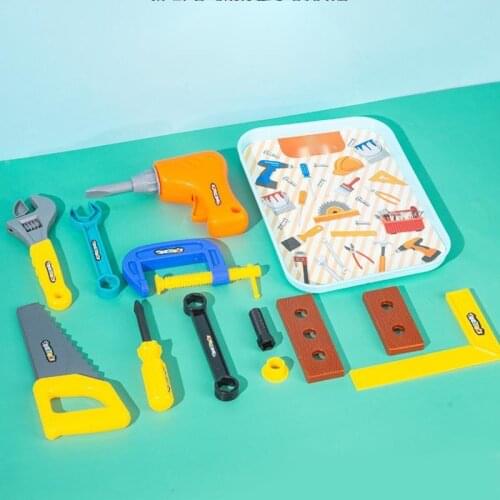 Kids Simulation Repair Toolbox Kit Educational Toys For Children Electric Drill Learning Engineering Pretend Play Boys Brinquedo