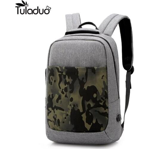 Mens Travel Backpack Large Capacity Male Back Anti-theft Pack USB Charging Laptop Backpack Waterproof