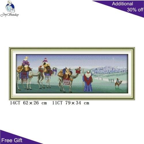 Joy Sunday Ship of The Desert Home Decor F419 14CT 11CT Counted Stamped Ship of The Desert Arab Embroidery Cross Stitch Kit