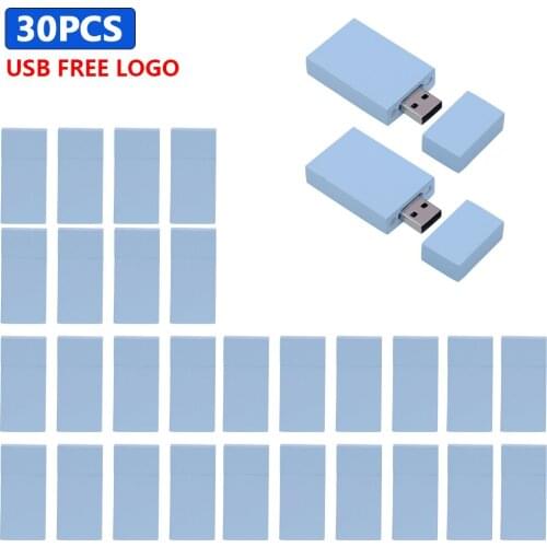 Colorful 30pcs free logo USB 2.0 Flash Drive wooden Pen Drive 8GB 16GB 32GB 64GB 128GB Pendrive USB 4gb Memory Stick Flash Disk